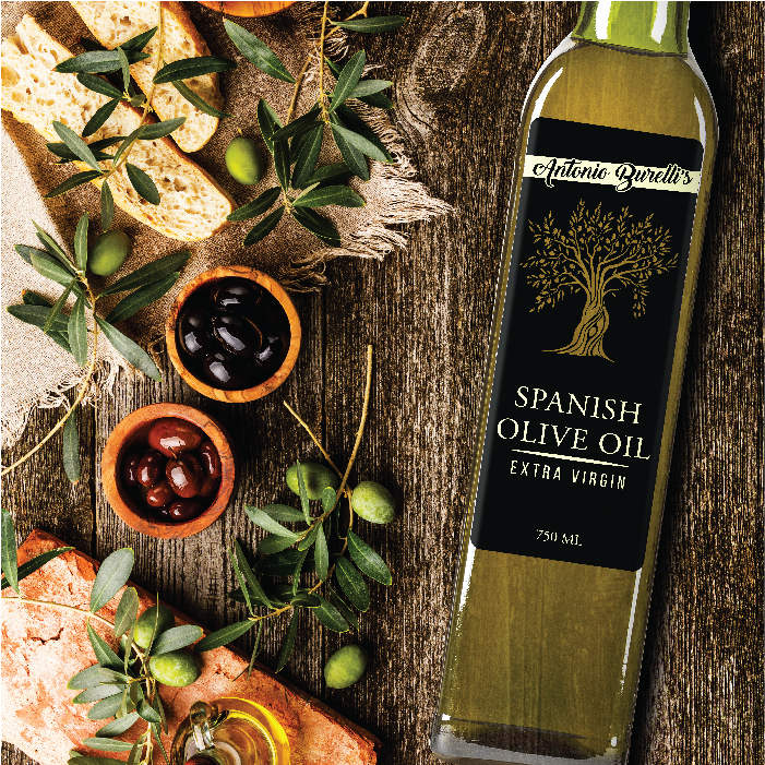 Antonio Burelli's Spanish Olive Oil Label