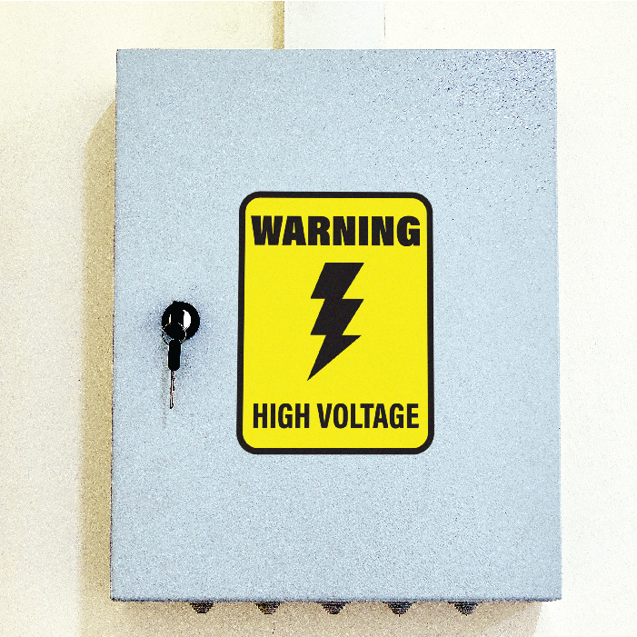 WARNING Electrical Box Durable Label
