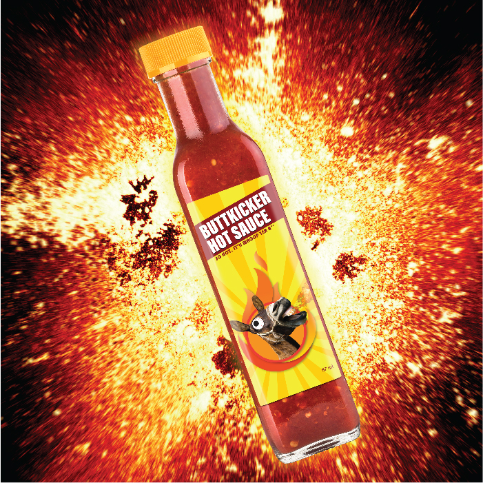 Buttkicker Hot Sauce Label