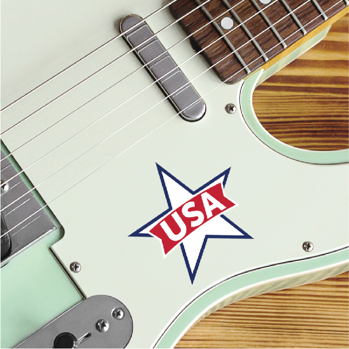 USA guitar Label