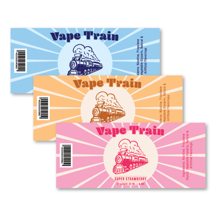 Vape Train Assortment Label